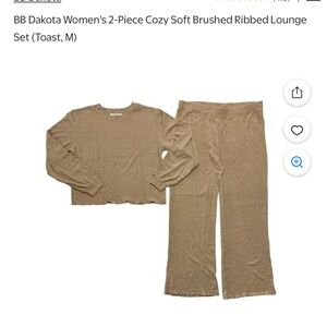 Cozy Soft Brushed Ribbed Lounge Set